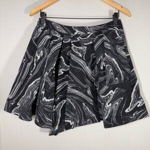 Robert Rodriguez Black and White Silk Womens Skirt